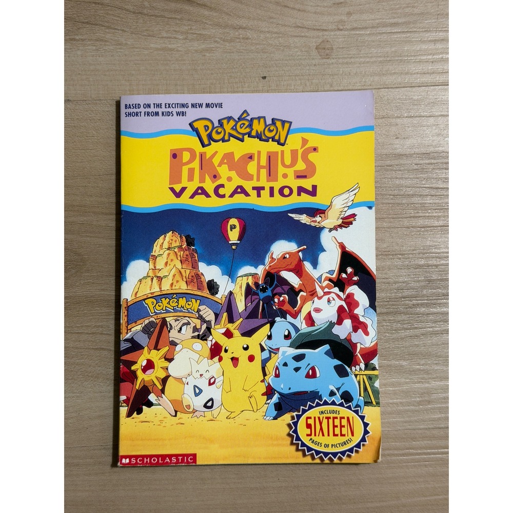 Pokemon Pikachu's Vacation Yellow OS Kids Vintage Scholastic Book 1999 Movie